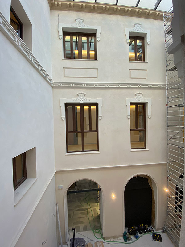 Rehabilitación y Unificación de 2 Casas Palacios para Hotel en C./ Ortiz de Zúñiga esquina con C./ Morerias – Sevilla - Baética Urban Projects