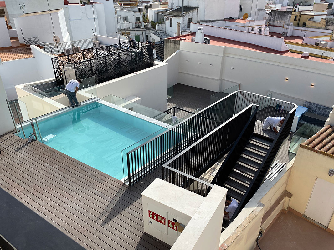 Rehabilitación y Unificación de 2 Casas Palacios para Hotel en C./ Ortiz de Zúñiga esquina con C./ Morerias – Sevilla - Baética Urban Projects